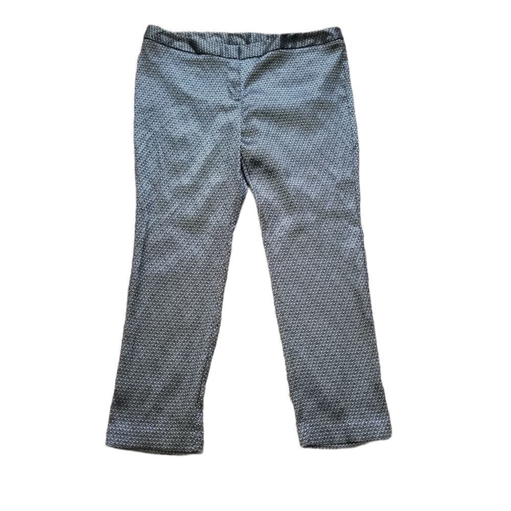Worthington Silver and Black Print Ankle Pants 14